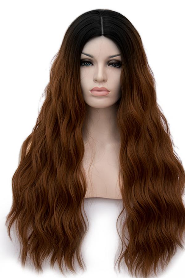 1BT Russet Wave Non Lace Wefted Cap Wig Synthetic Wigs BabalaHair