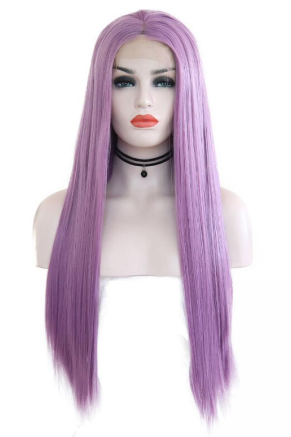 3612 Purple Long Straight Lace Front Wig Synthetic Wigs Babalahair