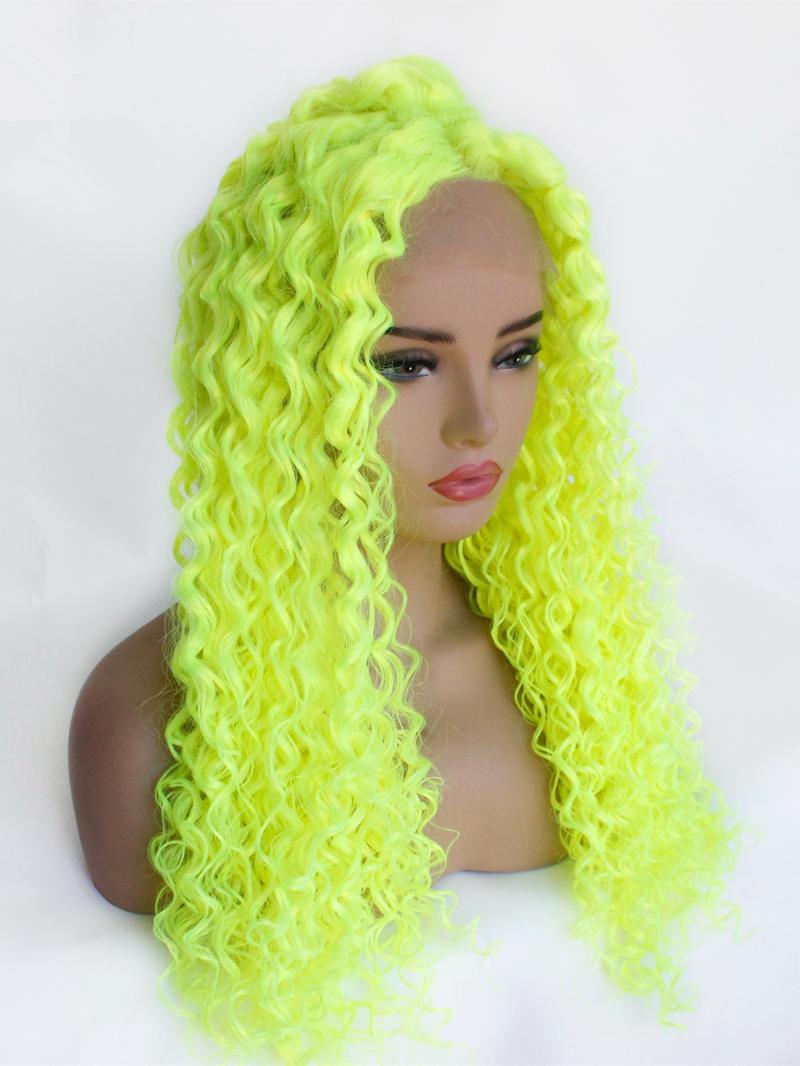 neon green wig